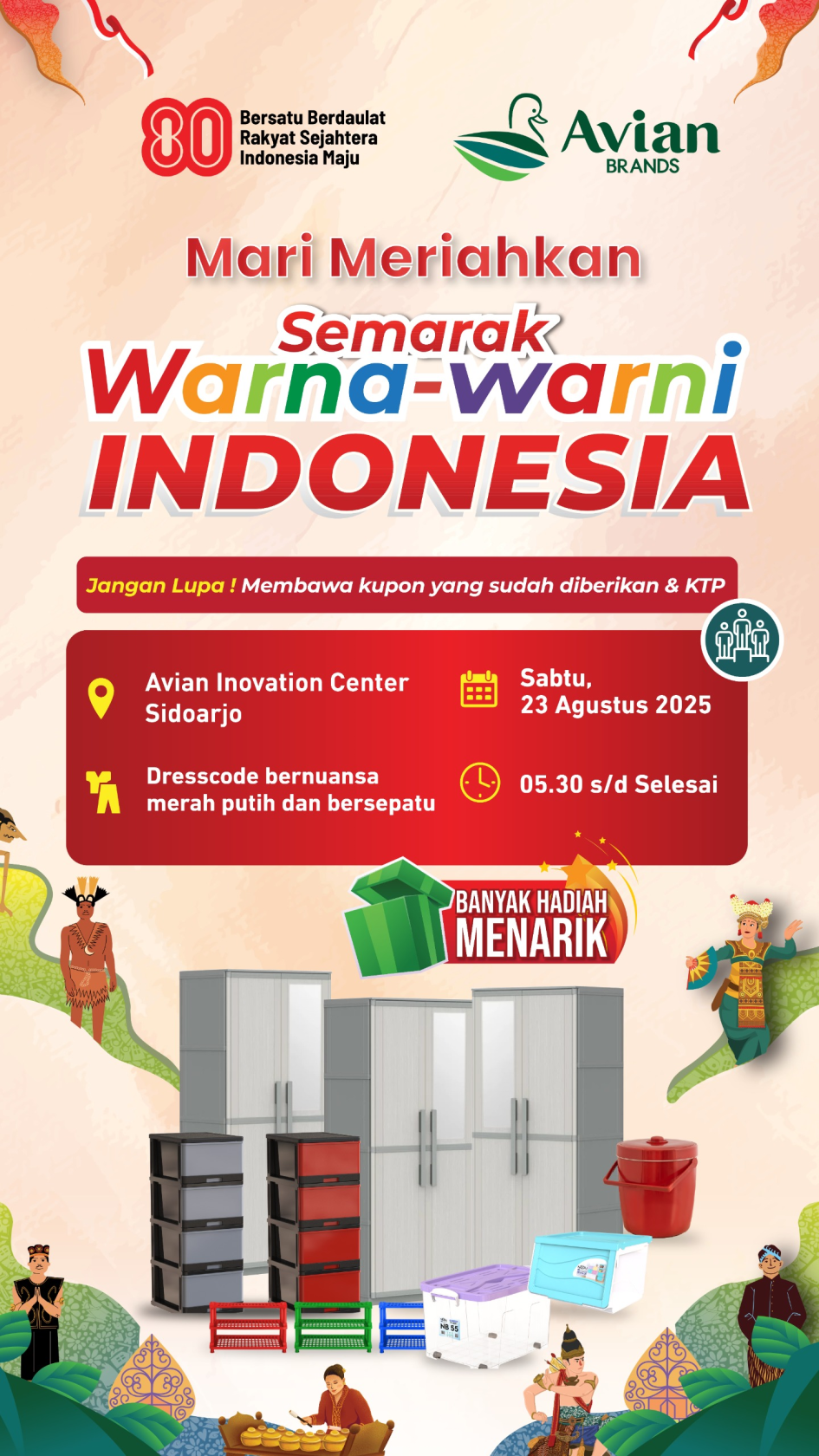 Perayaan HUT Kemerdekaan RI ke 80 Avian Brands