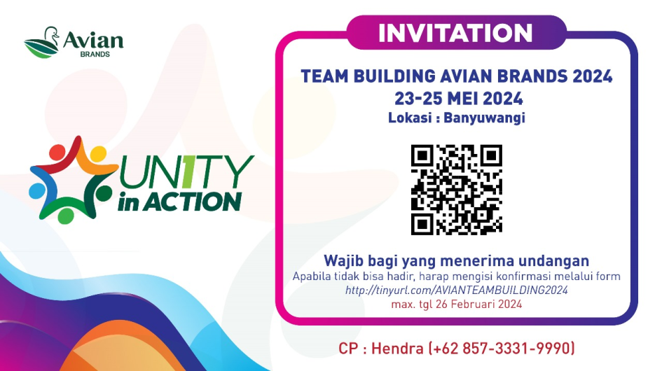 Invitation Team Building Avian Brands 2024