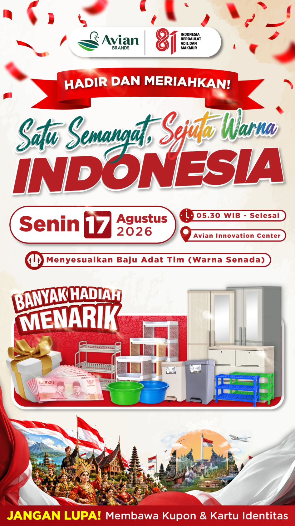 Perayaan HUT Kemerdekaan RI ke 81 Avian Brands
